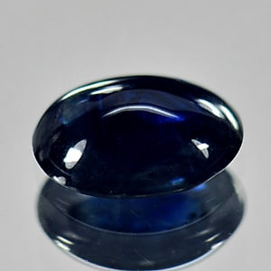 Natural Blue Sapphire 1.26 Ct. Oval Cabochon Shape 7.5 x 5.6 Mm. Gemstone From Madagascar: Product ID: 806008370 Product Name: Natural Blue Sapphire Weight: 1.26 CT. Size: 7.5 x 5.6 x 3.1 MM. Shape: Oval Cabochon Color: Blue Clarity:Semi - Transparent Luster: Good Gems Origin: Madagascar Tr