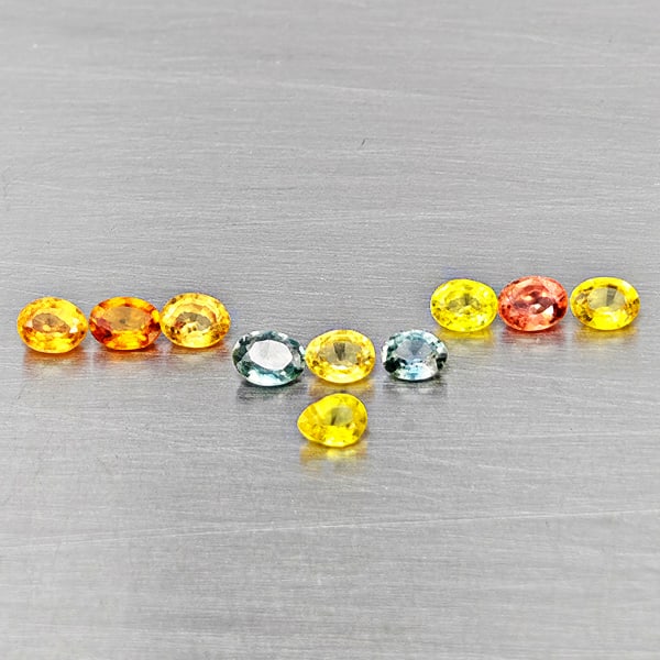 Natural Fancy Color Sapphire 1.86 Ct. 10 Pcs Fancy Shape Gemstones From Tanzania: Product ID: 806162697 Product Name: Natural Sapphire Weight: 1.86 CT. Size: 4 x 3.1 x 1.7 to 3.5 x 2.8 x 1.8 MM. Shape: Fancy Shape Color: Fancy Color Clarity:VSI Luster: Good Gems Origin: Tanzania Tr