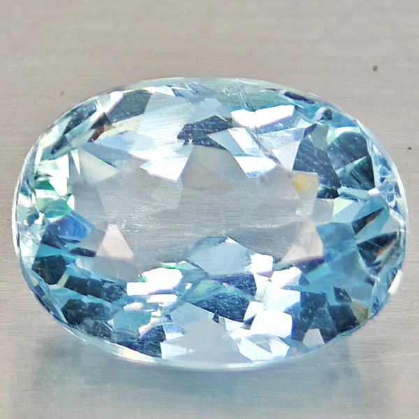 Natural Baby Blue Aquamarine 1.30 Ct. Oval Shape 7.7 x 5.9 Mm Gemstone from Brazil: Product ID: 800812359 Product Name: Natural Aquamarine Weight: 1.30 CT. Size: 7.7 x 5.9 x 4.7 MM. Shape: Oval Color: Baby Blue Clarity:VSI - SI1 Luster: Good Gems Origin: Brazil Treatment: Unheated Cr
