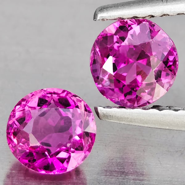 Natural Pink Tourmaline 1.22 Ct. 2 Pcs Round Shape 5 Mm Gemstone From Nigeria: Product ID: 807251260 Product Name: Natural Tourmaline Weight: 1.22 CT. Size: 5 x 5 x 3.7 MM. Shape: Round Shape Color: Pink Clarity:VSI Luster: Good Gems Origin: Nigeria Treatment: Unheated Crystal S