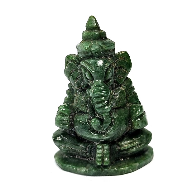Natural Genuine Jade 41.90 Ct. Happy Ganesha Carving Shape 14 x 18 Mm Gemstone From Thailand: Product ID: 818102612 Product Name: Natural Gemstones Weight: 41.90 CT. Size: 14 x 18 x 28 MM. Shape: Caving Color: Green Clarity:Opaque Luster: Good Gems Origin: Thailand Treatment: Unheated Crystal 