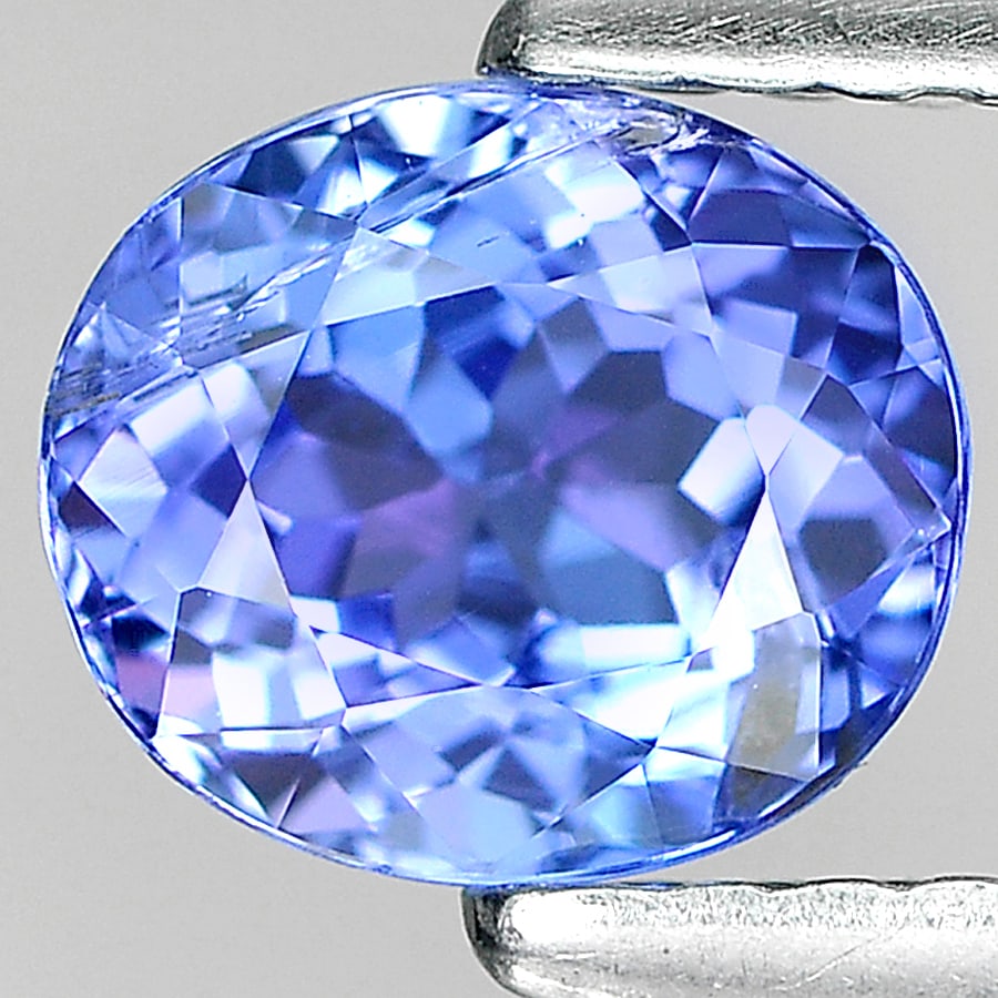 Certified Natural Violetish Blue Tanzanite 1.07 Ct. Oval Shape 6.40 x 5.60 Mm Gemstone from Tanzania (1 of 4)