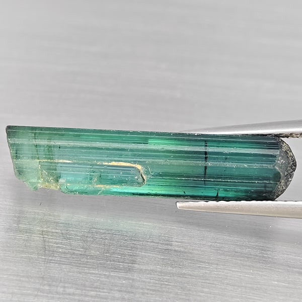 Natural Green Tourmaline 5.40 Ct. Rough Shape 23 x 5.4 Mm Gemstone From Nigeria (1 of 3)