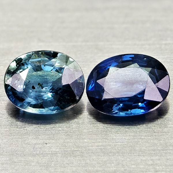 Natural Blue Sapphire 0.80 Ct. 2 Pcs. Oval Shape 5.1 x 4 Mm. Gemstones From Thailand: Product ID: 806012116 Product Name: Natural Blue Sapphire Weight: 0.80 CT. Size: 5.1 x 4 x 2 MM. Shape: Oval Color: Blue Clarity:VSI Luster: Good Gems Origin: Thailand Treatment: Heated Crystal Struct
