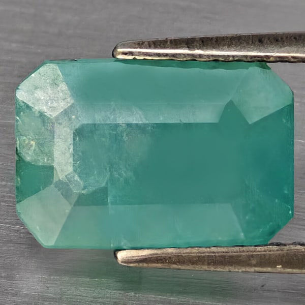 Natural Green Blueish Grandidierite 2.90 Ct. Octagon Shape 10.9 x 7.5 Mm Gemstone from Madagascar (1 of 3)