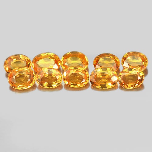 Natural Orange Spessartine Garnet 2.32 Ct. 10 Pcs. VS Oval Shape 4 x 3 Mm. Gemstones (1 of 3)