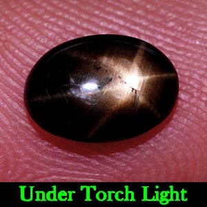 Natural Black Star Sapphire 6 Rays 1.87 Ct. Oval Cabochon Shape 8.3 x 5.8 Mm Gemstone From Thailand: Product ID: 806134804 Product Name: Natural Star Sapphire Weight: 1.87 CT. Size: 8.3 x 5.8 x 3.3 MM. Shape: Oval Cabochon Color: Black Clarity:Opaque Luster: Good 6 Rays Star Gems Origin: Thailand Tre