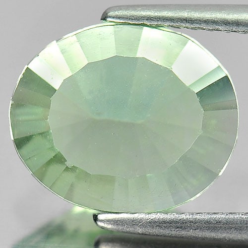 Natural Green Fluorite 3.72 Ct. Oval Concave Cut 12 x 10 Mm Gemstone From Brazil: Product ID: 802705886 Product Name: Natural Fluorite Weight: 3.72 CT. Size: 12 x 10 x 4.8 MM. Shape: Oval Concave Cut Color: Green Clarity:VSI Luster: Good Gems Origin: Brazil Treatment: Unheated Crys