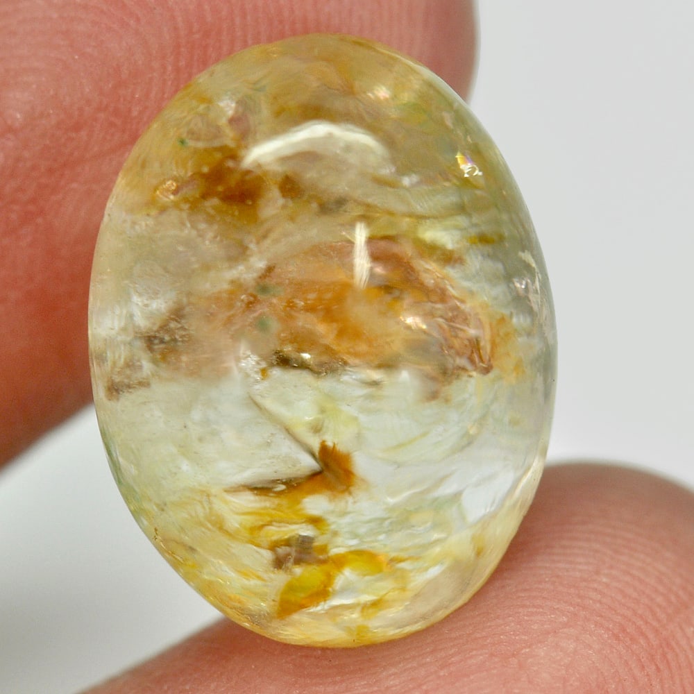 Natural White Quartz 15.15 Ct. Oval Cabochon 19.7 x 15.1 Mm. Gemstone Unheated From Thailand: Product ID: 805529420 Product Name: Natural Quartz Weight: 15.15 CT. Size: 17.8 x 13.6 x 9.6 MM. Shape: Oval Cabochon Color: White Clarity:Semi - Transparent Luster: Good Gems Origin: Thailand Treatme