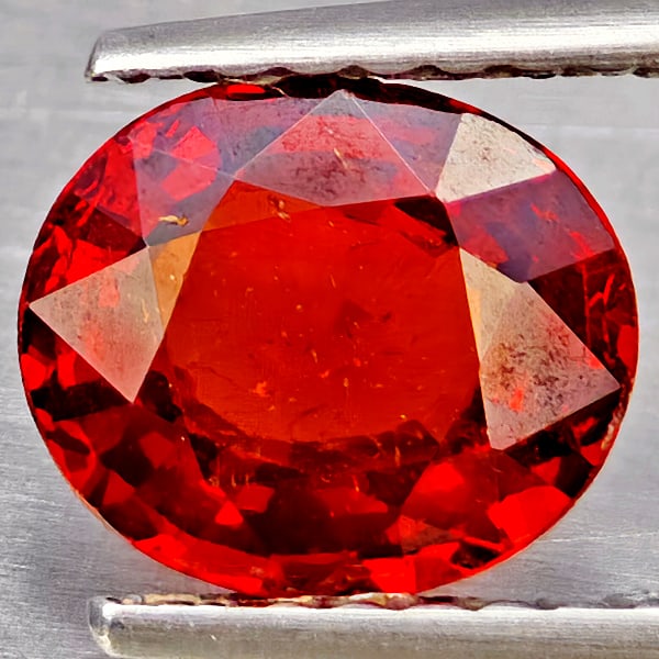Natural Orangish Red Spessartine Garnet 1.39 Ct. Oval Shape 7.1 x 6.1 Mm Gemstones From Namibia: Product ID: 802937200 Product Name: Natural Garnet Weight: 1.39 CT. Size: 7.1 x 6.1 x 3.4 MM. Shape: Oval Shape Color: Orangish Red Clarity:SI1 Luster: Good Gems Origin: Namibia Treatment: Unheated Cr