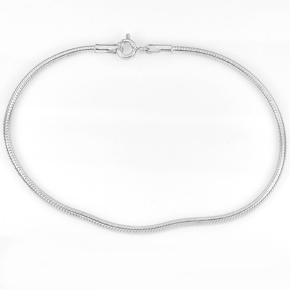 Beautiful 4.66 G. Real 925 Sterling Silver Jewelry Bracelet Length 7 Inch. (1 of 3)