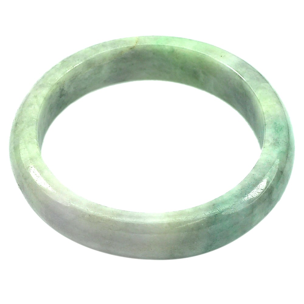 Natural Green Jade Bangle 328.30 Ct. Diameter 59 Mm Gemstone From Thailand: Product ID: 819813551 Product Name: Natural Jade Weight: 328.30 CT. Size: 74 x 59 x 15 MM. Shape: Round Color: Green Clarity:Opaque Luster: Good Gems Origin: Thailand Treatment: Unheated Crystal Struc