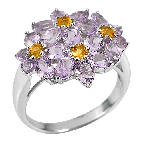 Natural Amethyst and Citrine 925 Sterling Silver Ring Jewelry White Gold Plated Size 7: Product ID: 281010579 Product Name: Sterling Silver Ring Product Type: 925 Sterling Silver Fine Jewelry Jewelry Weight: 4.74 Grams. Ring Size: 7 Resizable(Fee) Gemstones Color: Purple Metal: Solid Sil
