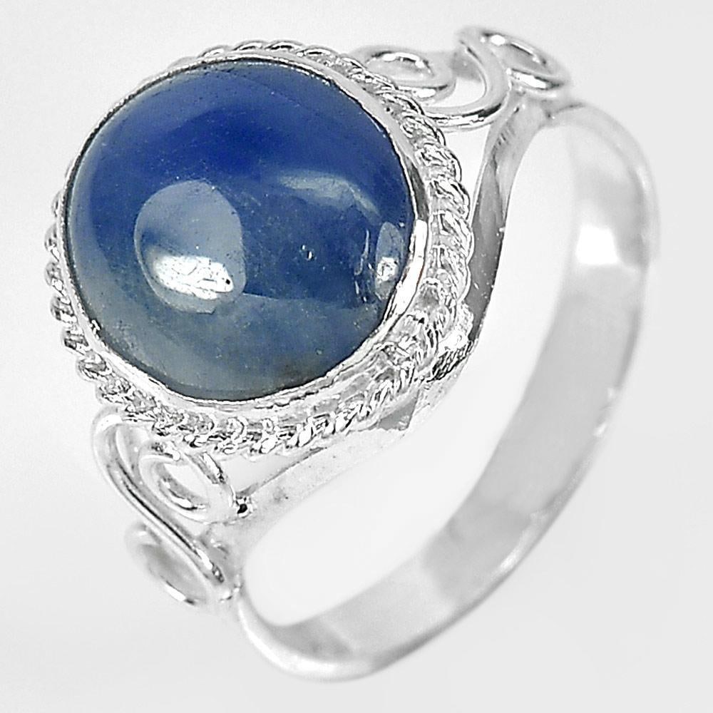 Natural Blue Sapphire 925 Sterling Silver Ring Jewelry 3.08 Grams Size 6 (1 of 4)