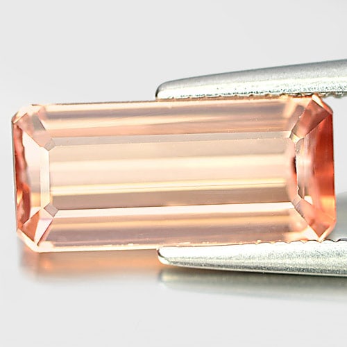 Natural Peach Tourmaline 2.71 Ct. VVS Octagon Shape 12.3 x 5.7 Mm. Gemstone From Nigeria (1 of 3)