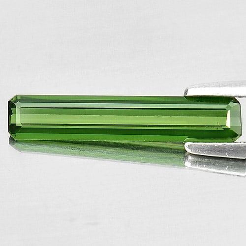 Natural Green Tourmaline 1.46 Ct. Octagon Shape 17.8 x 3.5 Mm. Gemstone Unheated From Nigeria (1 of 4)