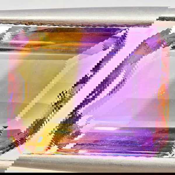 Natural Bi Color Ametrine 4.23 Ct. Octagon Shape 11.7 x 8.4 Mm Gemstone From Bolivia (1 of 3)