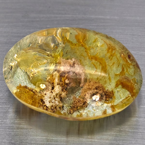 Natural White Brown Moss Quartz 30.30 Ct. Oval Cabochon Shape 22 x 18 Mm Gemstone From Thailand: Product ID: 819601153 Product Name: Natural Quartz Weight: 30.30 CT. Size: 22 x 18 x 11.8 MM. Shape: Round Cabochon Color: White Brown Clarity:Semi - Transparent Luster: Good Gems Origin: Thailand Tre