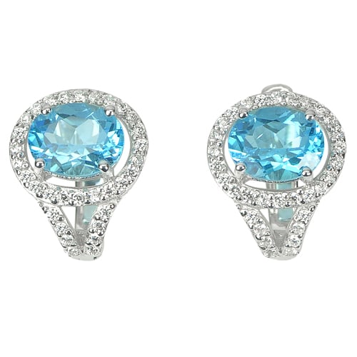Natural Swiss Blue Topaz 925 Sterling Silver Earrings Jewelry 5.96 Grams: Product ID: 281070489 Product Type: 925 Sterling Silver Fine Jewelry Jewelry Weight: 5.96 Grams. Gemstones Color: Blue Metal: Solid Silver 92.5%. Gemstone Detail: Oval Swiss Blue Natural Topaz Size 9
