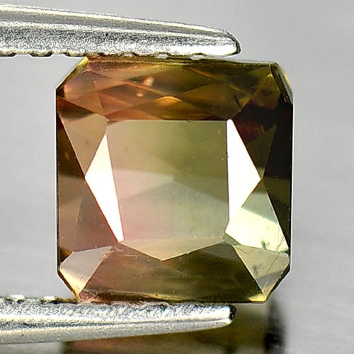 Natural Multi Color Tourmaline 1.68 Ct. VVS Octagon Shape 6.1 x 5.8 Mm. Gemstone From Nigeria (1 of 3)