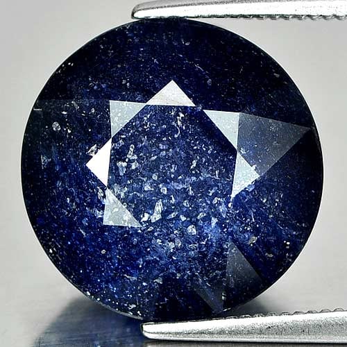 Natural Blue Sapphire 11.11 Ct Round Shape 13.8 Mm Gemstone From Madagascar: Product ID: 806010377 Product Name: Natural Blue Sapphire Weight: 11.11 CT. Size: 13.8 x 13.8 x 7 MM. Shape: Round Color: Blue Clarity:Opaque Luster: Good Gems Origin: Madagascar Treatment: Heated Lea
