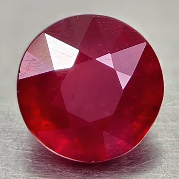 Natural Red Ruby 4.57 Ct. Round Shape 9.8 Mm Gemstone From Madagascar (1 of 3)
