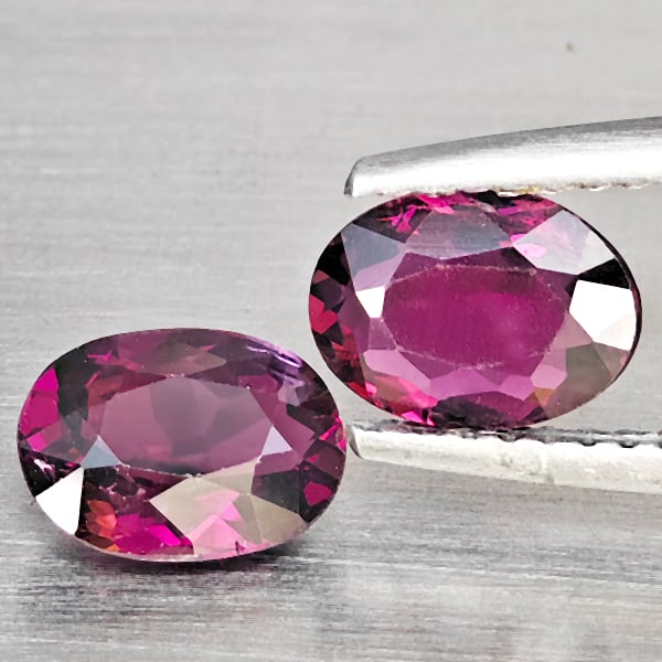Natural Pink Tourmaline 1.60 Ct. 2 Pcs Oval Shape 7.7 x 5.3 Mm Gemstone from Nigeria (1 of 3)