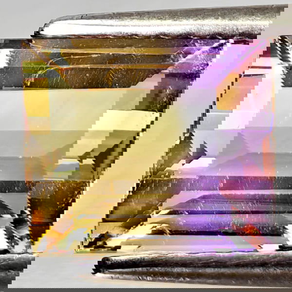 Natural Bi Color Ametrine 2.23 Ct. Octagon Shape 8 x 6.9 Mm Gemstone From Bolivia (1 of 3)