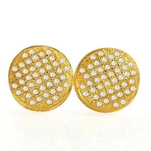White Diamond 10K Solid Yellow Gold Earring Jewely 1.63 G.: Jewelry Setting / Metal: 10K Solid Gold / Jewelry Weight: 1.63 Grams. / / Gemstones Details / Product ID: 550000021 / Product Name: Solid Yellow Gold / Gemstone: / Total Gem Weight: 1.63 CT. / Gems Si