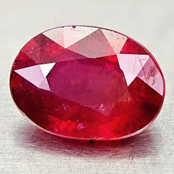 Natural Red Ruby 2.16 Ct. Oval Shape 8.3 x 6 Mm Gemstone From Madagascar (1 of 3)