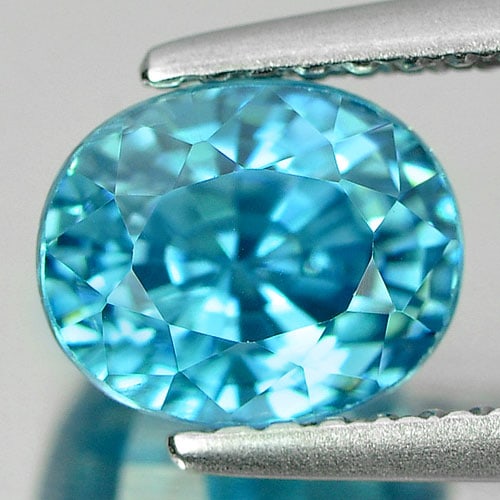 Natural Blue Zircon 2.62 Ct. VS Oval Shape 7.4 x 6 Mm. Gemstone From Cambodia: Product ID: 807727329 Product Name: Natural Zircon Weight: 2.62 CT. Size: 7.4 x 6 x 5.8 MM. Shape: Oval Color: Blue Clarity:VS Luster: Very Good Gems Origin: Cambodia Treatment: Heated Crystal Structu