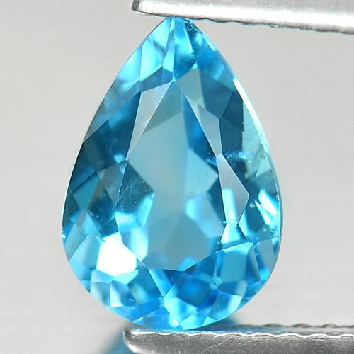 Natural Swiss Blue Topaz 1.92 Ct. Pear Shape 9.4 x 6.5 Mm Gemstone From Brazil: Product ID: 807149607 Product Name: Natural Blue Topaz Weight: 1.92 CT. Size: 9.4 x 6.5 x 4.6 MM. Shape: Pear Color: Swiss Blue Clarity:SI Luster: Good Gems Origin: Brazil Treatment: Treated Crystal S
