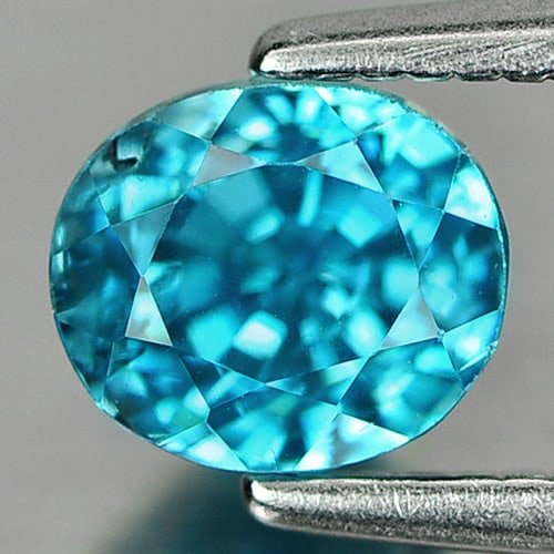 Natural Blue Zircon 1.42 Ct. Oval Shape 5.7 x 5 Mm Gemstone from Cambodia: Product ID: 807728678 Product Name: Natural Zircon Weight: 1.42 CT. Size: 5.7 x 5 x 4.7 MM. Shape: Oval Color: Blue Clarity:VSI Luster: Good Gems Origin: Cambodia Treatment: Heated Crystal Structure: