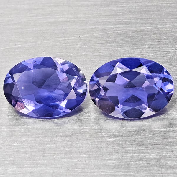 Natural Violetish Blue Iolite 1.29 Ct. 2 Pcs Oval Shape 7.1 x 5.1 Mm Gemstones From Madagascar: Product ID: 803804842 Product Name: Natural Iolite Weight: 1.29 CT. Size: 7.1 x 5.1 x 3 MM. Shape: Oval Shape Color: Violetish Blue Clarity:VSI Luster: Good Gems Origin: Madagascar Treatment: Unheated