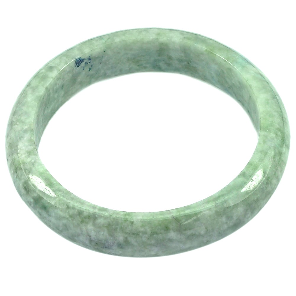 Natural Green Jade Bangle 317.12 Ct. Diameter 59 Mm. Gemstone From Thailand: Product ID: 819813506 Product Name: Natural Jade Weight: 317.12 CT. Size: 74 x 59 x 14 MM. Shape: Round Color: Green Clarity:Opaque Luster: Good Gems Origin: Thailand Treatment: Unheated Crystal Struc