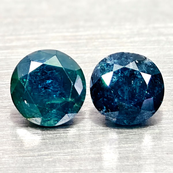 Natural Blue Diamond 0.28 Ct. 2 Pcs. Round Diamond Cut 3 x 3 x 2.1 Mm From Belgium: Product ID: 502100335 Product Name: Natural Natural Diamond Weight: 0.28 CT. Size: 3 x 3 x 2.1 MM. Shape: Round Diamond Cut Color: Blue Clarity:SI1 Luster: Good Gems Origin: Belgium Treatment: Treated
