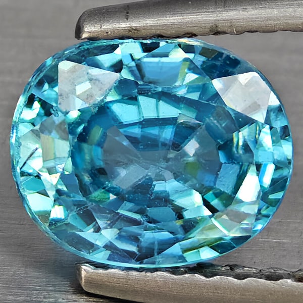 Natural Blue Zircon 1.99 Ct. Oval Shape 7.8 x 6.4 Mm Gemstone from Cambodia: Product ID: 807743061 Product Name: Natural Zircon Weight: 1.99 CT. Size: 7.8 x 6.4 x 4 MM. Shape: Oval Color: Blue Clarity:VSI Luster: Good Gems Origin: Cambodia Treatment: Heated Crystal Structure: