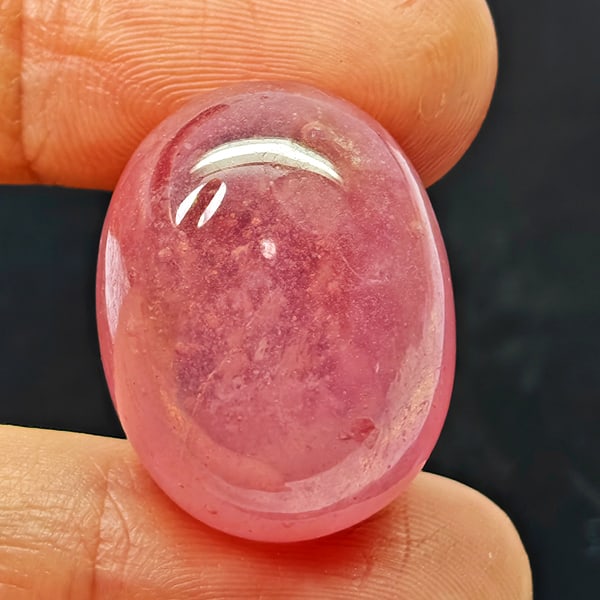 Natural Pink Red Ruby 39.12 Ct. Oval Cabochon Shape 21 x 16 Mm Gemstone From Madagascar (1 of 3)