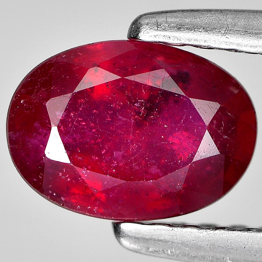 Natural Purplish Red Ruby 1.16 Ct. Oval Shape 7 x 5 Mm Gemstone From Madagascar: Product ID: 805934895 Product Name: Natural Ruby Weight: 1.16 CT. Size: 7 x 5 x 3.4 MM. Shape: Oval Color: Red Clarity:SI1 Luster: Good Gems Origin: Madagascar Treatment: Heated (Lead glass fillin Cry