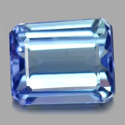 Natural Violetish Blue Tanzanite 1.36 Ct. VVS Octagon Shape 7.2 x 5.8 Mm. Gemstone from Tanzania (1 of 3)