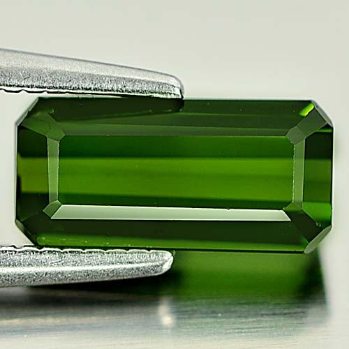 Natural Green Tourmaline 1.11 Ct. Octagon Shape 8.9 x 4.3 Mm. Gemstone From Nigeria (1 of 3)