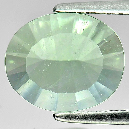 Natural Green Fluorite 4.14 Ct. Oval Concave Cut 12.2 x 10.2 Mm Gemstone from Brazil: Product ID: 802705114 Product Name: Natural Fluorite Weight: 4.14 CT. Size: 12.2 x 10.2 x 4.8 MM. Shape: Oval Concave Cut Color: Green Clarity:VVS Luster: Good Gems Origin: Brazil Treatment: Unheated