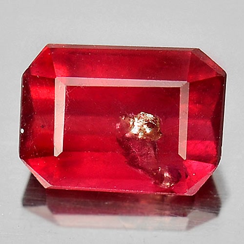 Natural Pinkish Red Ruby 1.55 Ct. Octagon Shape 7.1 x 5.2 Mm Gemstone from Madagascar: Product ID: 805933186 Product Name: Natural Ruby Weight: 1.55 CT. Size: 7.1 x 5.2 x 3.6 MM. Shape: Octagon Color: Pinkish Red Clarity:SI1 Luster: Good Gems Origin: Madagascar Treatment: Heated (Lead-g