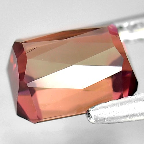 Natural Multi Color Tourmaline 2.00 Ct VVS Octagon Shape 7.8 x 6 Mm. Gemstone From Nigeria - 3