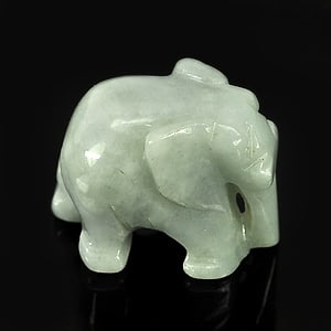 Natural Green Jade 71.20 Ct. Carving Elephant 26 x 19.3 Mm Gemstone From Thailand: Product ID: 819806553 Product Name: Natural Jade Weight: 71.20 CT. Size: 26 x 19.3 x 15.6 MM. Shape: Carving Elephant Color: Green Clarity:Opaque Luster: Good Gems Origin: Thailand Treatment: Unheated