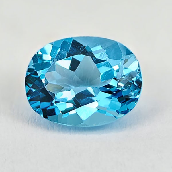 Natural Swiss Blue Topaz 2.37 Ct. Oval Shape 9 x 7 Mm. Gemstone From Brazil: Product ID: 807167822 Product Name: Natural Blue Topaz Weight: 2.37 CT. Size: 9 x 7 x 4.9 MM. Shape: Oval Color: Blue Clarity:VSI Luster: Good Gems Origin: Brazil Treatment: Treated Crystal Structure: