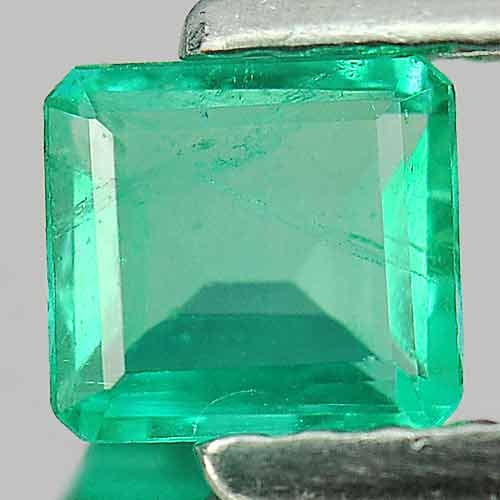 Natural Green Emerald 0.36 Ct. Octagon Shape 4.6 x 4.3 x 2.5 Mm. Gemstone (1 of 3)