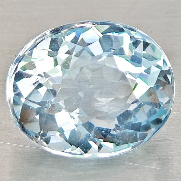 Natural Baby Blue Aquamarine 1.53 Ct. Oval Shape 7.8 x 6.4 Mm Gemstone From Brazil: Product ID: 800812325 Product Name: Natural Aquamarine Weight: 1.53 CT. Size: 7.8 x 6.4 x 5.2 MM. Shape: Oval Color: Baby Blue Clarity:SI1 Luster: Good Gems Origin: Brazil Treatment: Unheated Crystal