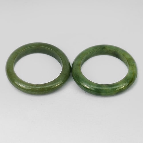 Size 7.5 Green Rings Jadeite Jade 22.49 Ct. 2 Pcs. Round Natural Gemstones: Product ID: 819810836 Product Name: Natural Jade Weight: 22.49 CT. Size: 25 x 4 MM. Shape: Round Color: Green Clarity:Opaque Luster: Good Gems Origin: Thailand Treatment: Unheated Crystal Structure: T