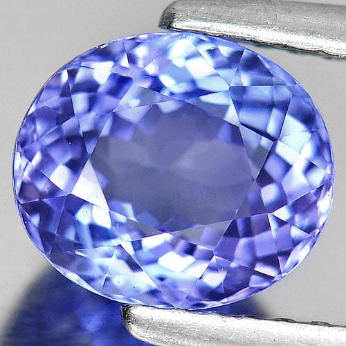 Natural Violetish Blue Tanzanite 1.91 Ct. Clean Oval Shape 7.8 x 6.7 Mm. Gemstone From Tanzania (1 of 3)